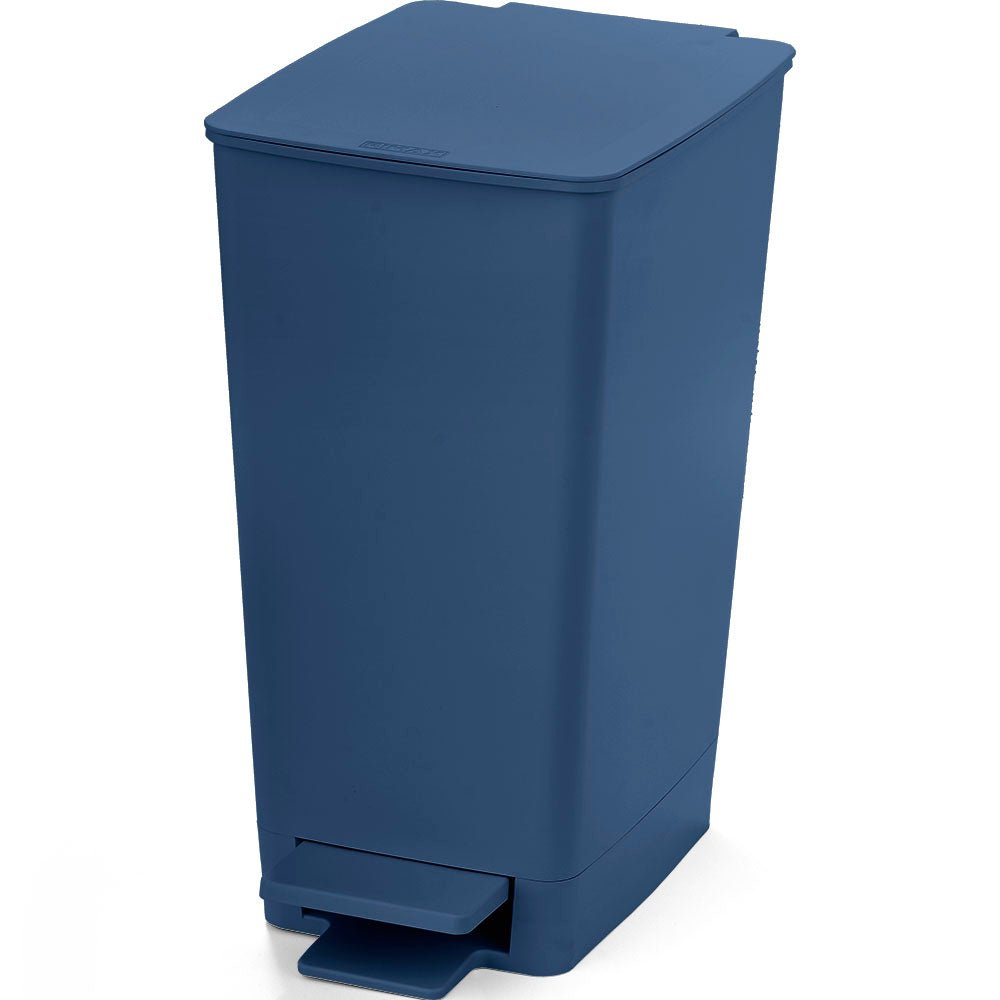 Basurero Rimax Slim Azul Petróleo 28x35cm de 8 Litros para Multiusos con Tapa De Pedal - BASUREROS Y PAPELERAS | Bylmo