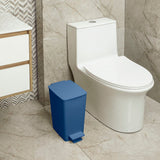 Basurero Rimax Slim Azul Petróleo 28x35cm de 8 Litros para Multiusos con Tapa De Pedal - BASUREROS Y PAPELERAS | Bylmo