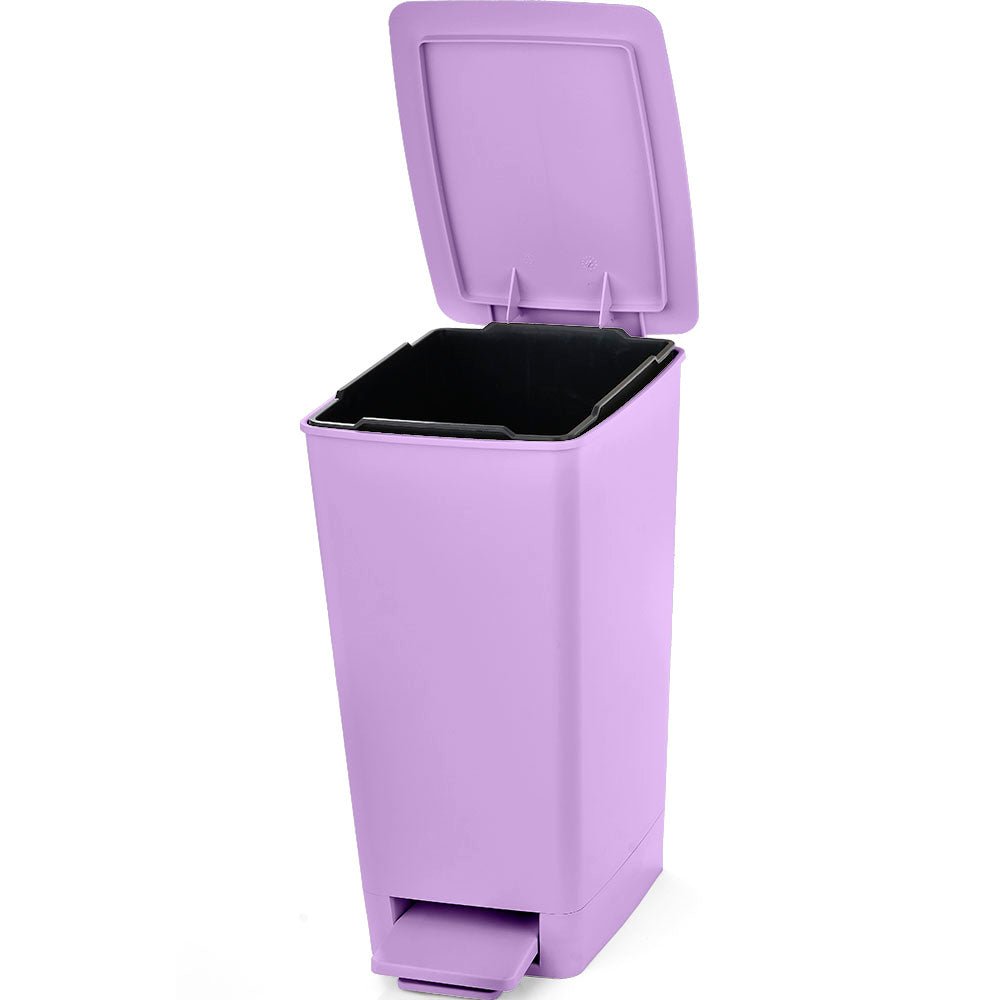 Basurero Rimax Slim Lavanda 28x35cm de 8 Litros para Multiusos con Tapa De Pedal - BASUREROS Y PAPELERAS | Bylmo