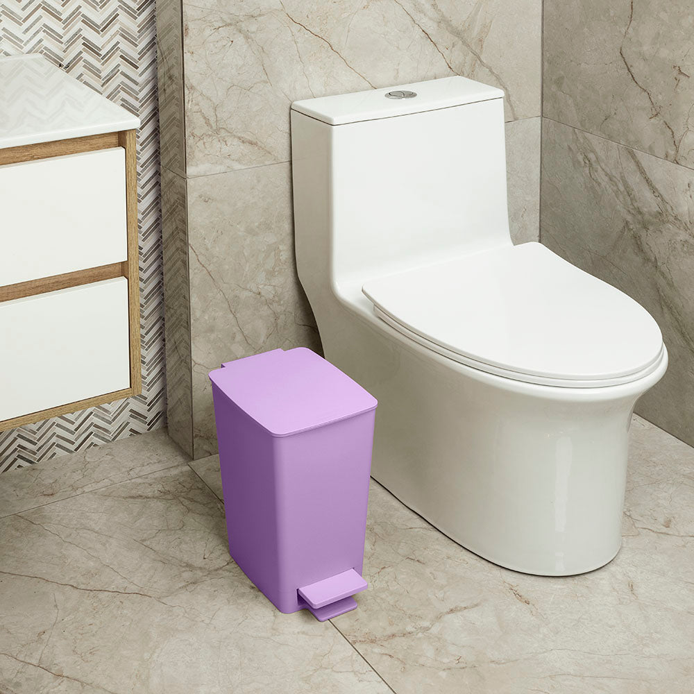 Basurero Rimax Slim Lavanda 28x35cm de 8 Litros para Multiusos con Tapa De Pedal - BASUREROS Y PAPELERAS | Bylmo
