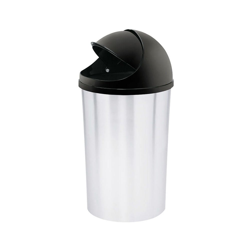 Papelera Rimax Negro 19.5x36cm de 5 Litros para Papeles con Tapa Basculante - BASUREROS Y PAPELERAS | Bylmo