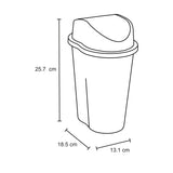 Papelera Rimax Style Taupe 18.5x25.7cm de 2.5 Litros para Multiusos con Tapa Basculante - BASUREROS Y PAPELERAS | Bylmo