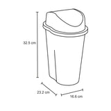 Papelera Rimax Style Taupe 23.2x32.5cm de 5 Litros para Multiusos con Tapa Basculante - BASUREROS Y PAPELERAS | Bylmo