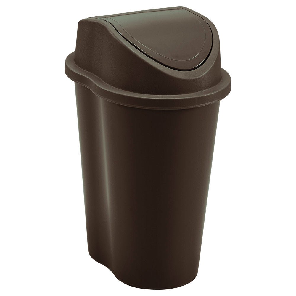 Papelera Rimax Style Wengue 23.2x32.5cm de 5 Litros para Multiusos con Tapa Basculante - BASUREROS Y PAPELERAS | Bylmo