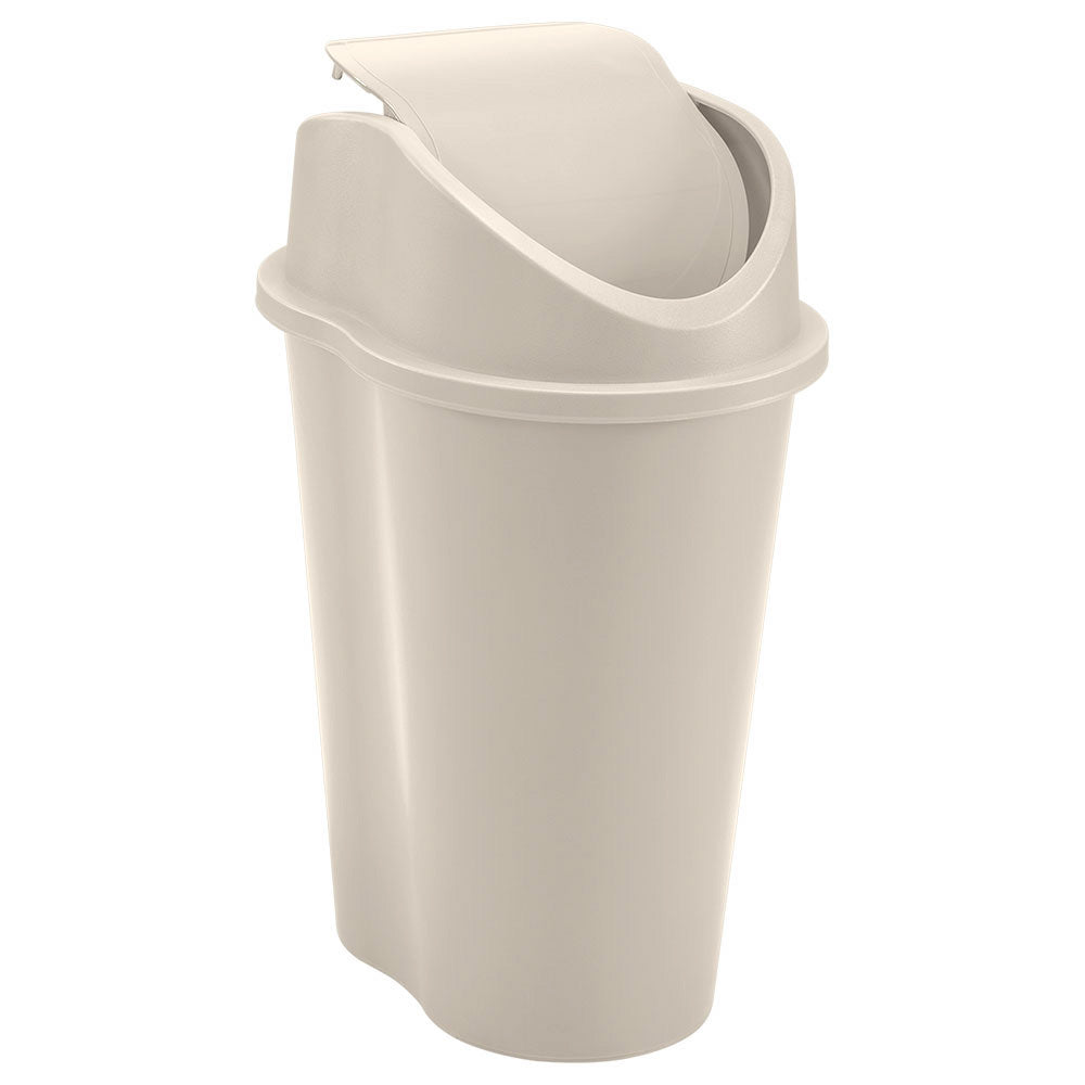 Papelera Rimax Style Taupe 29.2x44cm de 10 Litros para Multiusos con Tapa Basculante - BASUREROS Y PAPELERAS | Bylmo