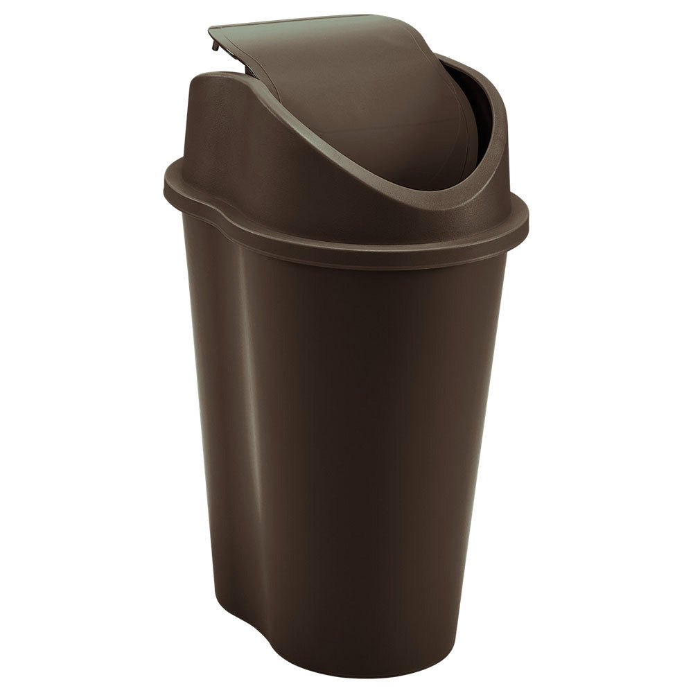 Papelera Rimax Wengue 29.2x44cm de 10 Litros para Multiusos con Tapa Basculante - BASUREROS Y PAPELERAS | Bylmo