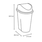 Papelera Rimax Wengue 29.2x44cm de 10 Litros para Multiusos con Tapa Basculante - BASUREROS Y PAPELERAS | Bylmo