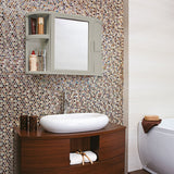 Gabinete de Baño Rimax Taupe 59.8x46.5cm Rectangular con Espejo y con Puerta - GABINETES DE BANHO | Bylmo