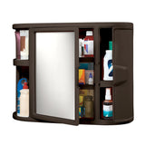 Gabinete de Baño Rimax Wengue 59.8x46.5cm Rectangular con Espejo y con Puerta - GABINETES DE BANHO | Bylmo