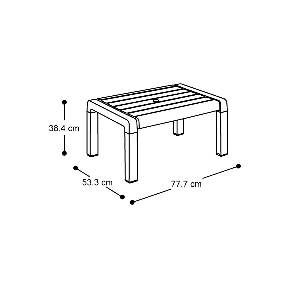 Mesa de Centro Rimax Barú Blanco 77.7x38.4cm Rectangular - MESAS DE CENTRO | Bylmo