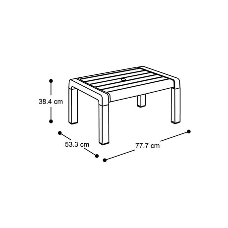 Mesa de Centro Rimax Barú Wengue 77.7x38.4cm Rectangular - MESAS DE CENTRO | Bylmo