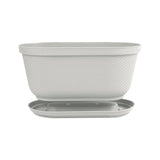 Matera de Mesa Rimax Rafia Gris Hielo 40.5x18.1cm Ovalado con Orificio de Drenaje - MATERAS DE MESA | Bylmo