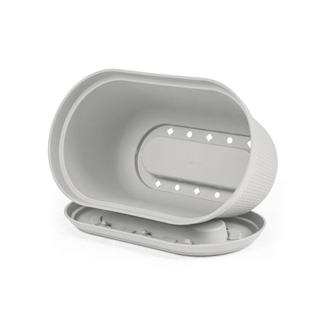 Matera de Mesa Rimax Rafia Gris Hielo 40.5x18.1cm Ovalado con Orificio de Drenaje - MATERAS DE MESA | Bylmo