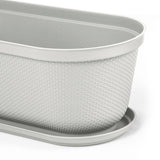 Matera de Mesa Rimax Rafia Gris Hielo 60.2x19.6cm Ovalado con Orificio de Drenaje - MATERAS DE MESA | Bylmo