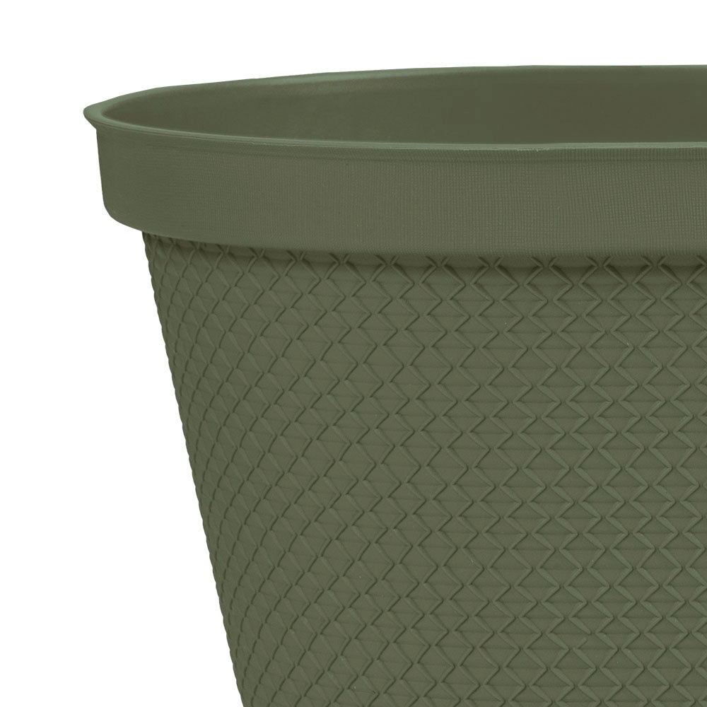 Matera de Mesa Rimax Rafia Verde Musgo 40.5x18.1cm Ovalado con Orificio de Drenaje - MATERAS DE MESA | Bylmo