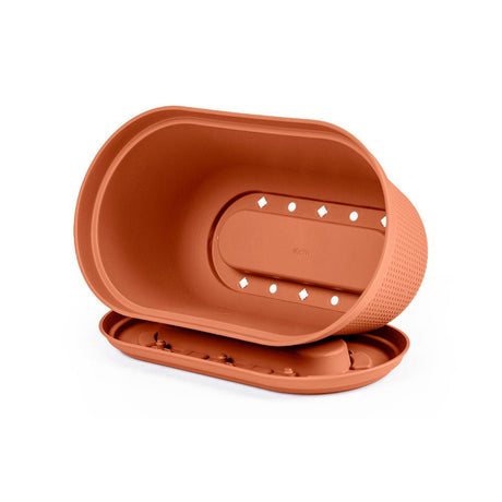 Matera de Mesa Rimax Rafia Terracota 40.5x18.1cm Ovalado con Orificio de Drenaje - MATERAS DE MESA | Bylmo