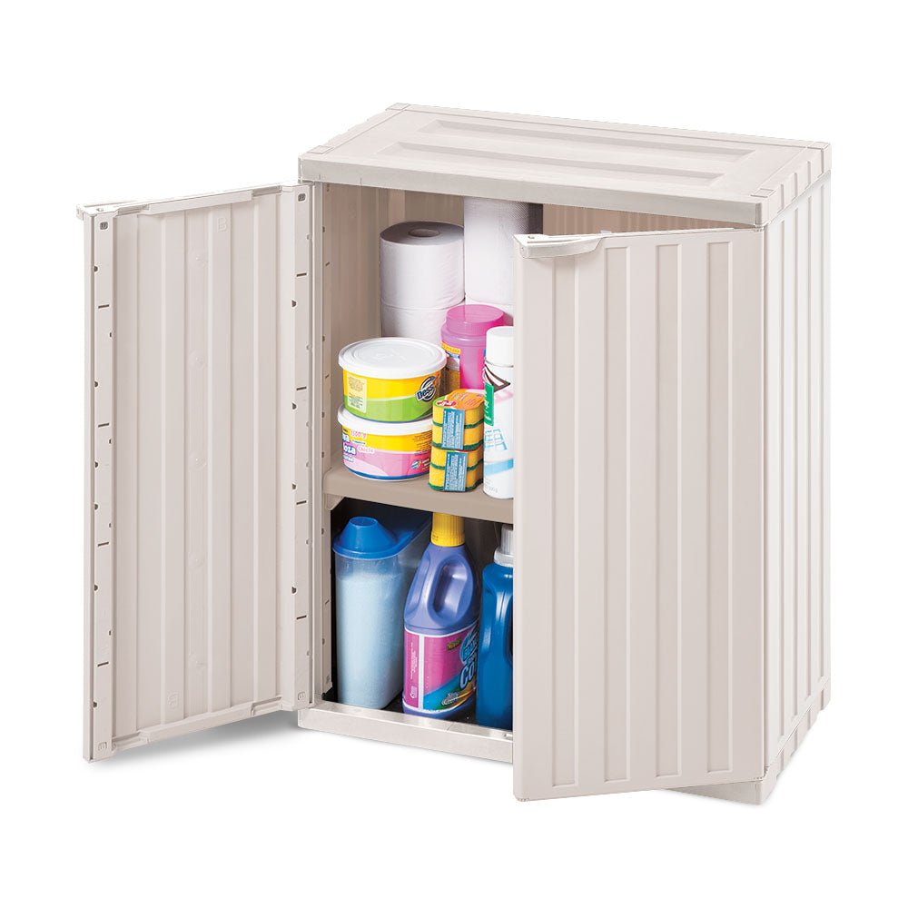 Armario de Aseo Rimax Home Almendra 67.6x85.5cm para Organizar con Dos Puertas - MUEBLES DE ASEO Y ROPAS | Bylmo