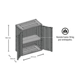 Armario de Aseo Rimax Home Almendra 67.6x85.5cm para Organizar con Dos Puertas - MUEBLES DE ASEO Y ROPAS | Bylmo