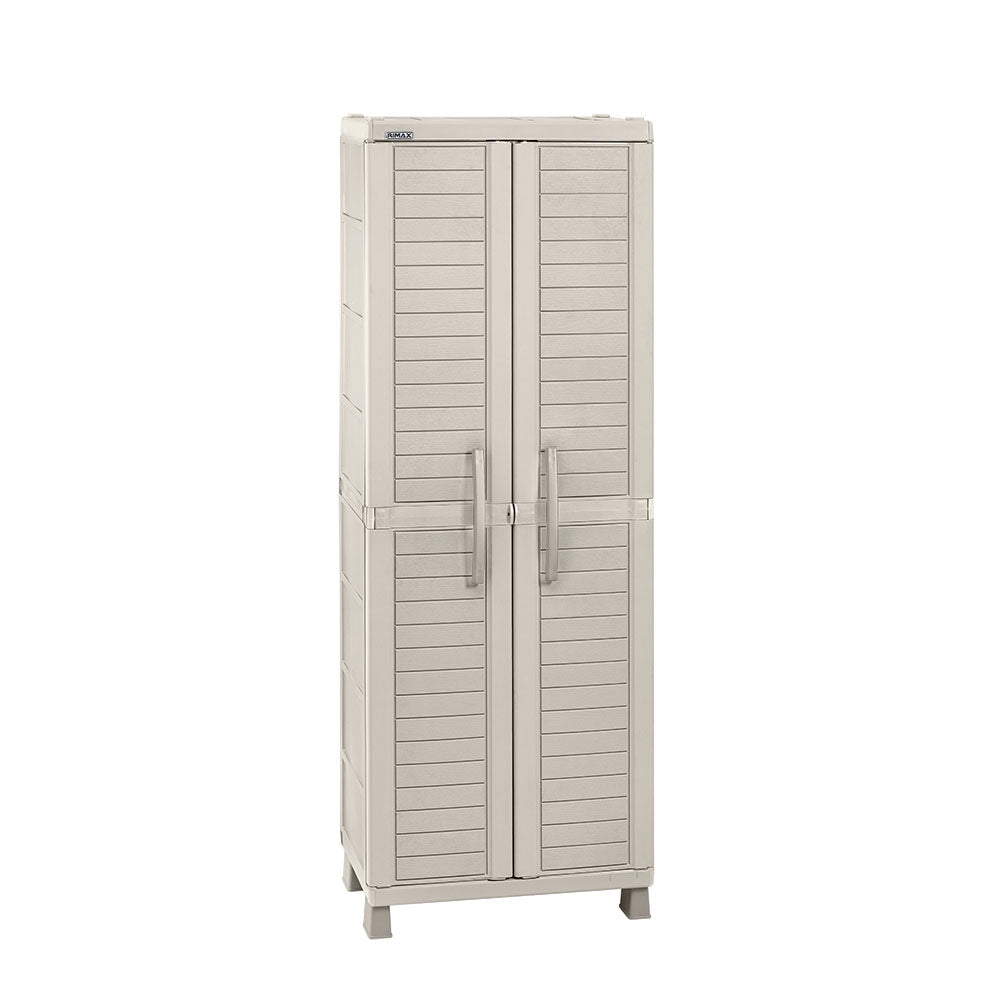 Armario de Aseo Rimax Barú Taupe 65x189cm para Organizar con Dos Puertas - MUEBLES DE ASEO Y ROPAS | Bylmo