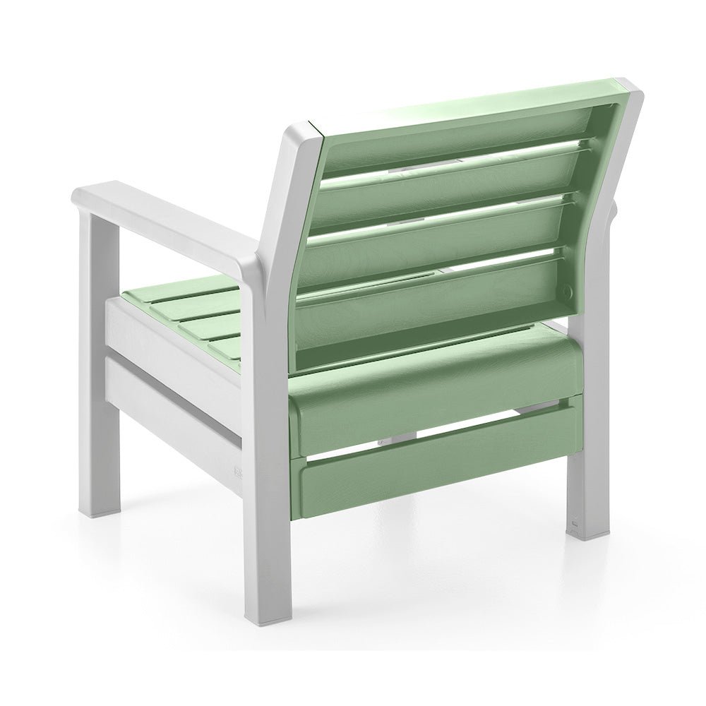 Sillón Rimax Barú Verde Salvia 74.6x74.6cm de Un Puesto con Apoya Brazos - SOFAS Y POLTRONAS | Bylmo