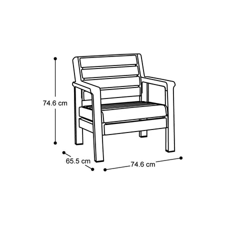 Sillón Rimax Barú Verde Salvia 74.6x74.6cm de Un Puesto con Apoya Brazos - SOFAS Y POLTRONAS | Bylmo