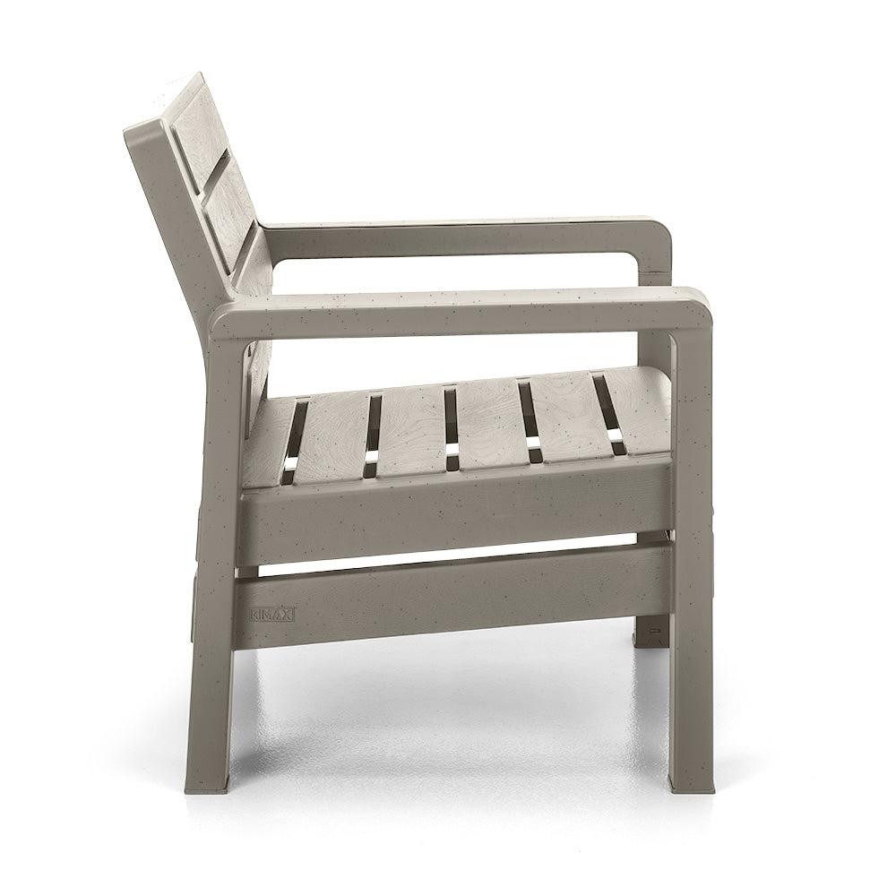 Sillón Rimax Barú Gris Cemento 74.6x74.6cm de Un Puesto con Apoya Brazos - SOFAS Y POLTRONAS | Bylmo