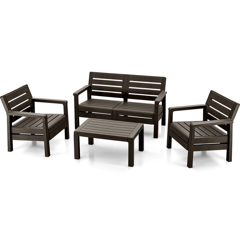 Sala Rimax Barú Wengue 131.4x74.6cm de Cuatro Puestos con Apoya Brazos - SOFAS Y POLTRONAS | Bylmo
