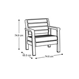 Sala Rimax Barú Wengue 131.4x74.6cm de Cuatro Puestos con Apoya Brazos - SOFAS Y POLTRONAS | Bylmo
