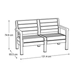 Sala Rimax Barú Wengue 131.4x74.6cm de Cuatro Puestos con Apoya Brazos - SOFAS Y POLTRONAS | Bylmo