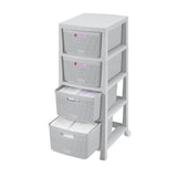 Cajonera Rimax Fique Gris Hielo 39.4x86cm de Cuatro Hileras con Cuatro Cajones - CAJONERAS Y COMODAS | Bylmo