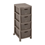 Cajonera Rimax Fique Moca 39.4x86cm de Cuatro Hileras con Cuatro Cajones - CAJONERAS Y COMODAS | Bylmo