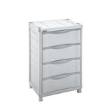 Cajonera Rimax Barú Gris 65x101cm de Cuatro Hileras con Cuatro Cajones - CAJONERAS Y COMODAS | Bylmo