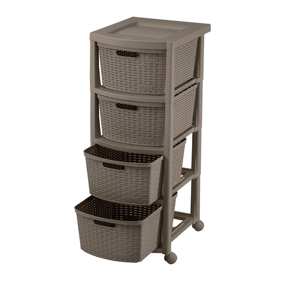 Cajonera Rimax Rattan Moca Combo