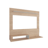 Panel de TV Beijing Z Rovere y Blanco 140x120cm para TV Hasta 55" Pulgadas con Un Compartimiento - MUEBLES DE TV | Bylmo