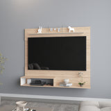 Panel de TV Beijing Z Rovere y Blanco 140x120cm para TV Hasta 55" Pulgadas con Un Compartimiento - MUEBLES DE TV | Bylmo