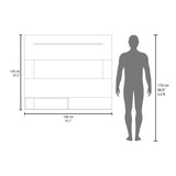 Panel de TV Beijing Z Rovere y Blanco 140x120cm para TV Hasta 55" Pulgadas con Un Compartimiento - MUEBLES DE TV | Bylmo