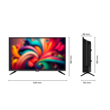 Televisor Kalley Negro 54.91x33.06cm de 24" Pulgadas Hd 768P - TELEVISORES | Bylmo