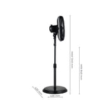 Ventilador de Piso Kalley Negro 42x94cm de 3 Velocidades y con Oscilación - VENTILADORES | Bylmo