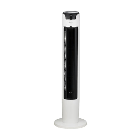 Ventilador de Torre Kalley Blanco y Negro 32.5x111.1cm de 6 Velocidades con Temporizador - VENTILADORES | Bylmo