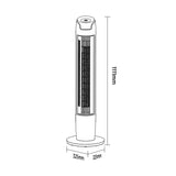 Ventilador de Torre Kalley Blanco y Negro 32.5x111.1cm de 6 Velocidades con Temporizador - VENTILADORES | Bylmo