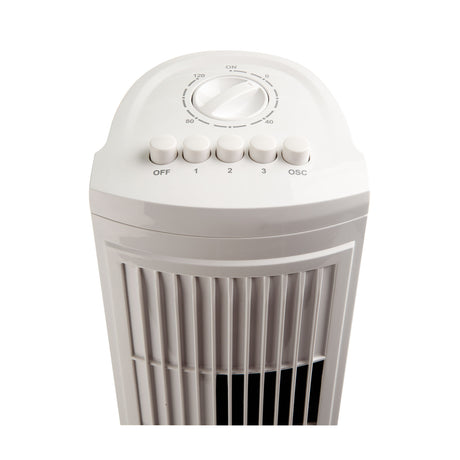 Ventilador de Torre Kalley Blanco 26x81.2cm de 3 Velocidades con Temporizador - VENTILADORES | Bylmo