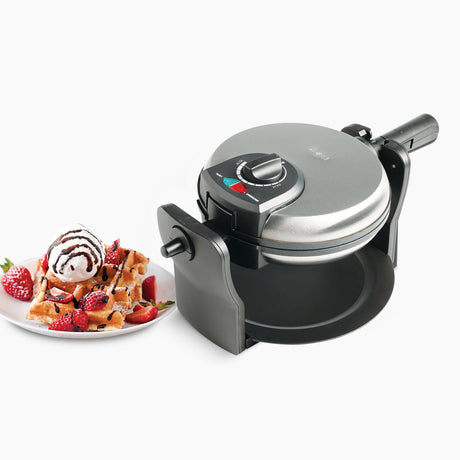 Waflera Kalley Gris y Negro 39.5x18cm con Un Puesto de Cocción - SANDUCHERAS Y WAFLERAS | Bylmo