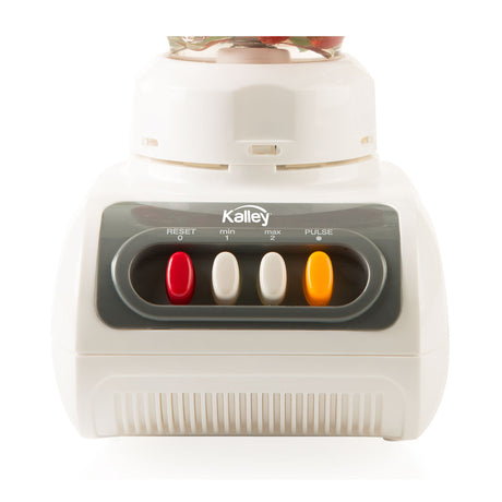 Licuadora Kalley Blanco 16x36cm de Cuatro Aspas para 1.5 Litros y Dos Velocidades - LICUADORAS Y PROCESADORES | Bylmo
