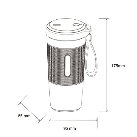 Licuadora Personal Kalley Azul 8.5x18.5cm de Dos Aspas para 0.3 Litros y Una Velocidad - LICUADORAS Y PROCESADORES | Bylmo