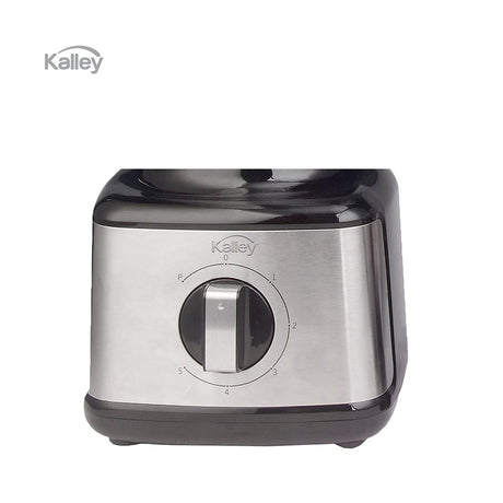 Licuadora Kalley Negro y Gris 22.5x38.7cm de Cuatro Aspas para 1.5 Litros y Cinco Velocidades - LICUADORAS Y PROCESADORES | Bylmo