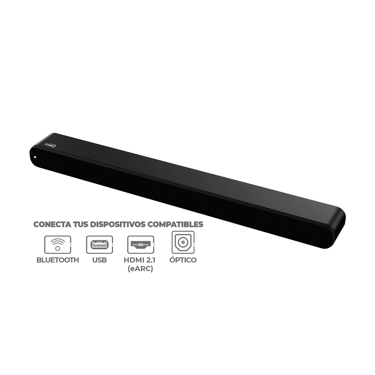 Barra de Sonido Kalley Negro 76x6cm con Conexión Bluetooth y con Control Remoto - BARRAS DE SONIDO | Bylmo