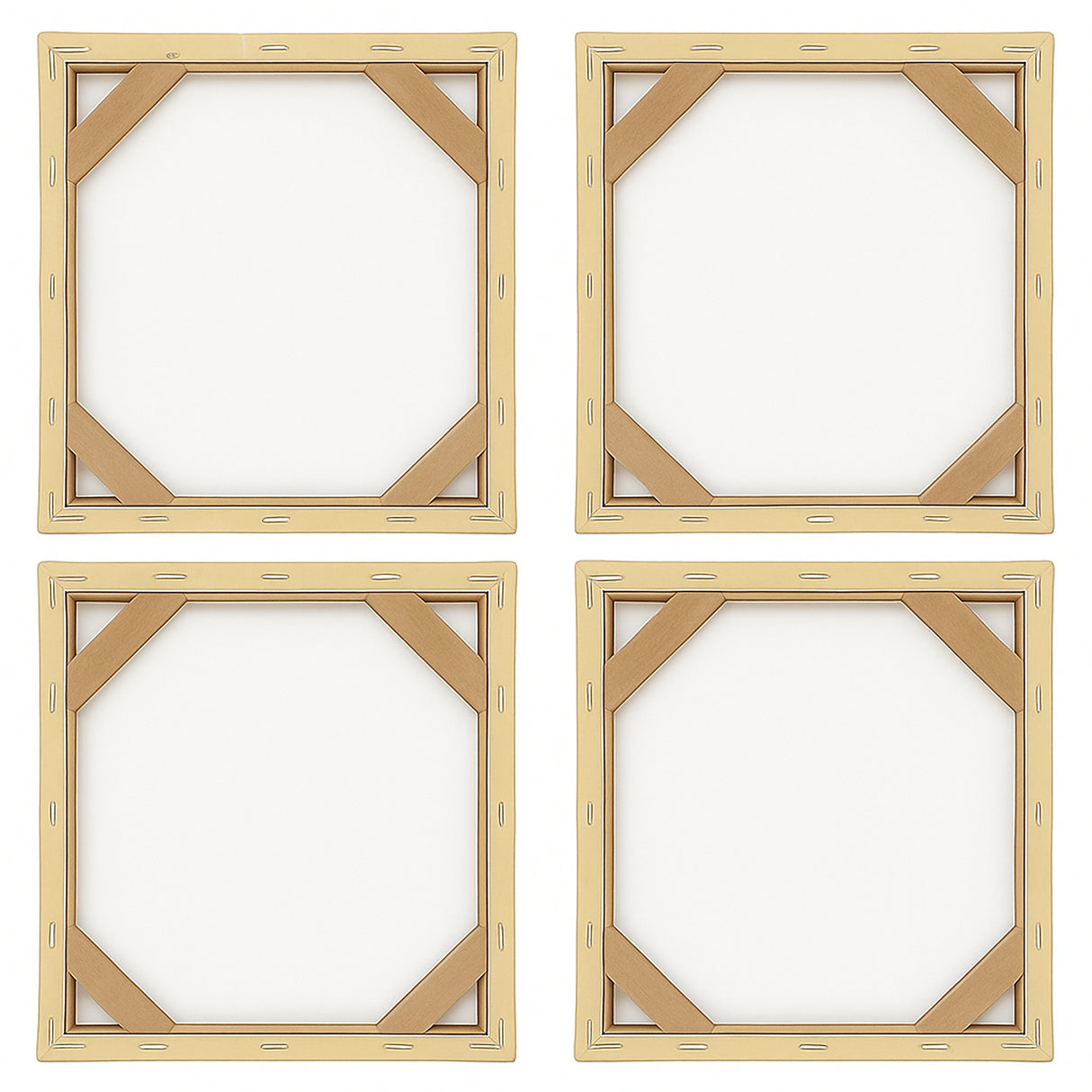 Cuadro decorativo en 4 Piezas Lienzo Jardin del Gato 34x34cm - CUADROS | Bylmo