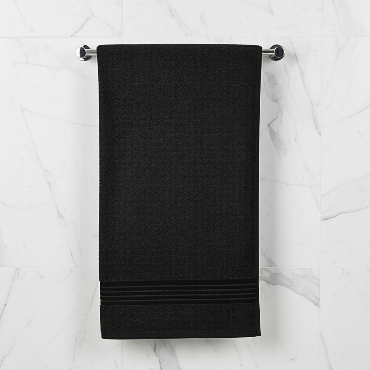 Toalla de Cuerpo Negro 70x140cm Fondo Entero Muy Suave - TOALLAS | Bylmo