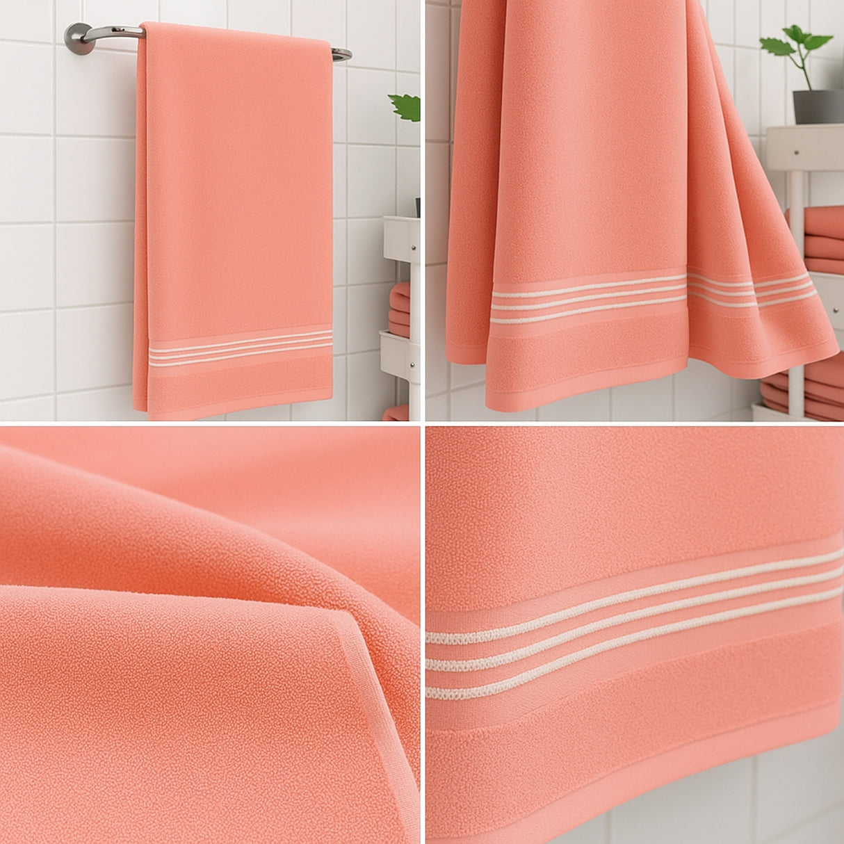 Toalla de Cuerpo Cannon Coral 70x140cm Fondo Entero Ultrasuave y Absorción Alta - TOALLAS | Bylmo