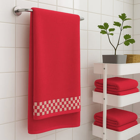 Toalla de Cuerpo Cannon rojo 70x140cm Fondo Entero Ultrasuave y Absorción Alta - TOALLAS | Bylmo